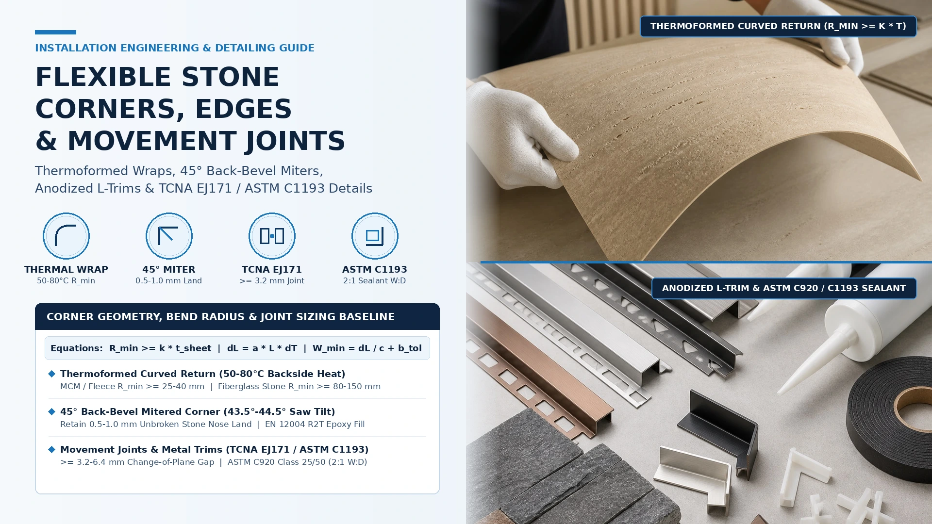 Flexible Stone Corners, Edges & Movement Joints