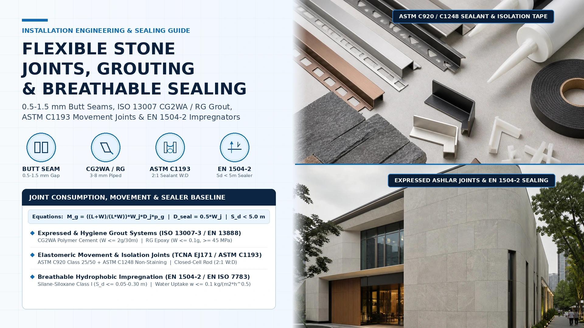 Flexible Stone Joints, Grouting & Breathable Sealing