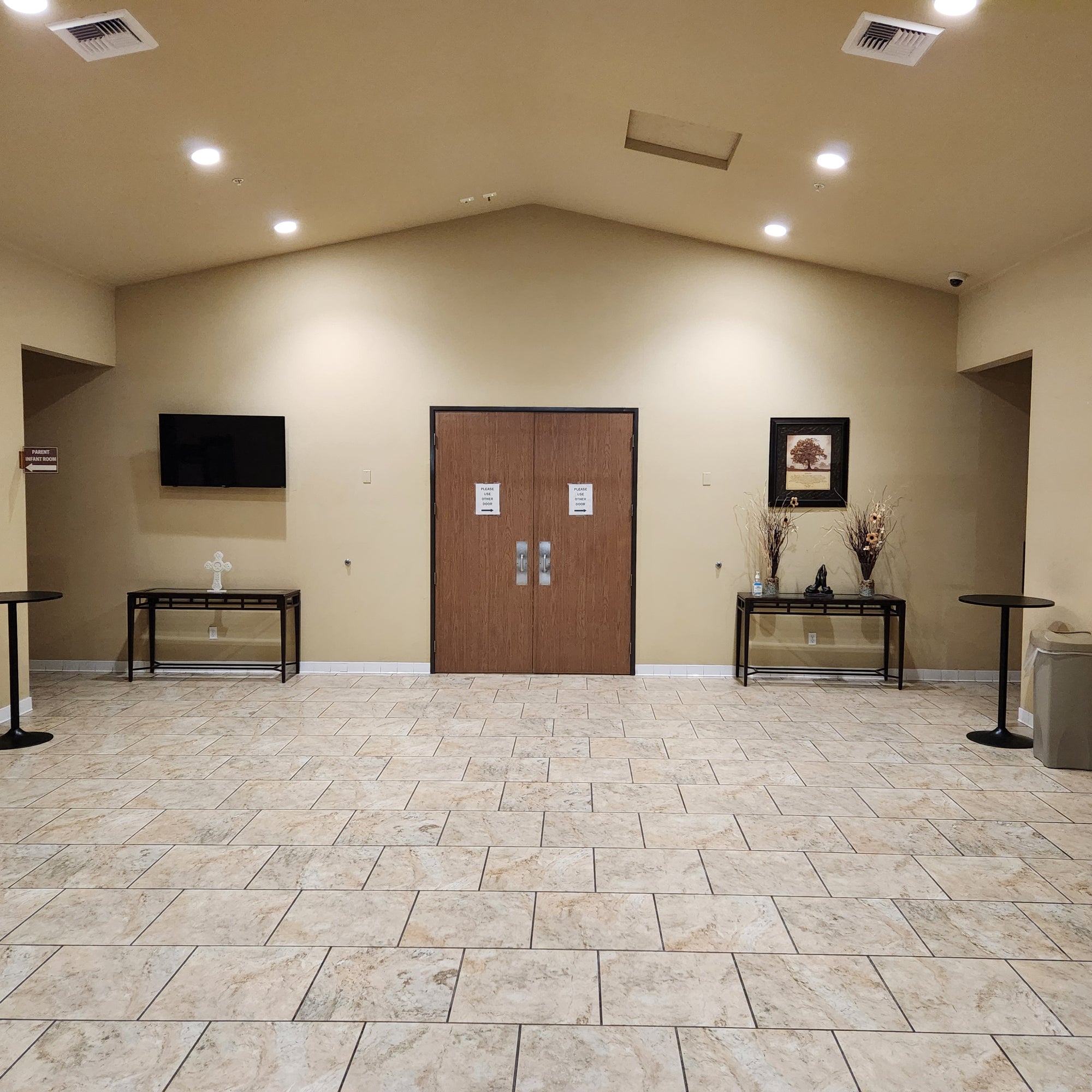 Existing site image showing a room before the pictured finish treatment; illustrative reference