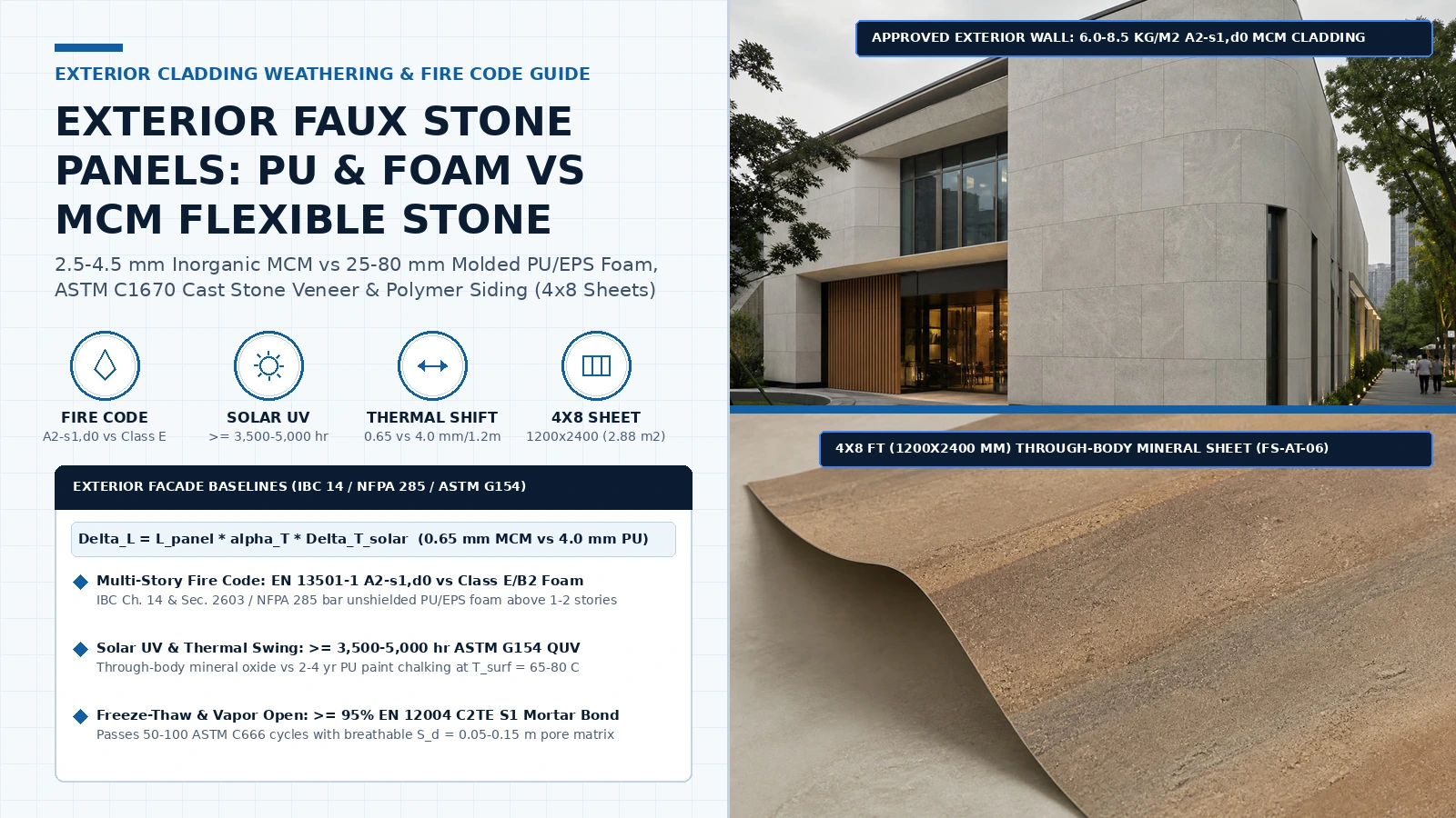 Exterior Faux Stone Panels: PU and Foam vs MCM Flexible Stone