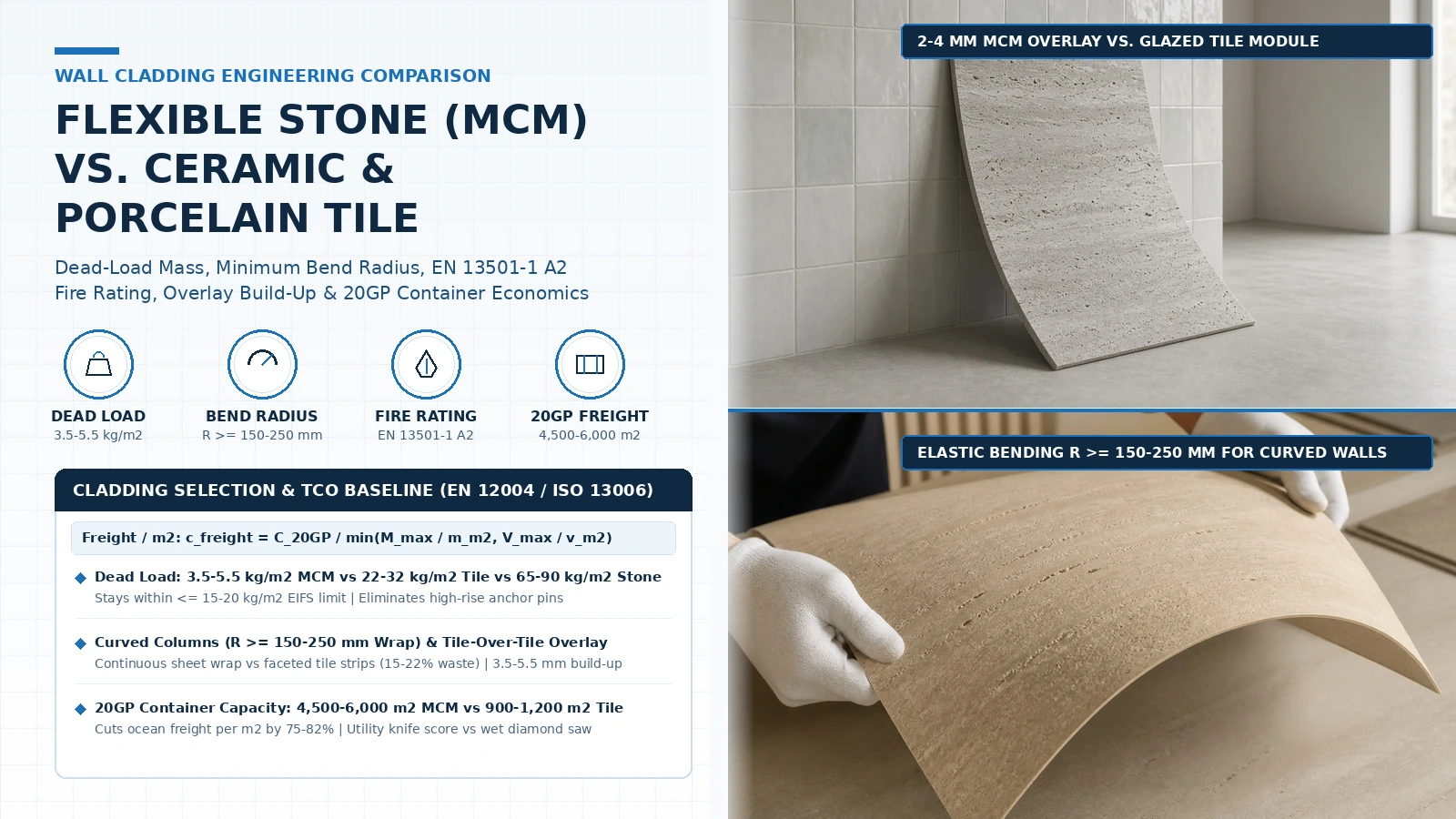 Flexible Stone (MCM) vs Ceramic & Porcelain Tile: Wall Cladding Engineering Comparison
