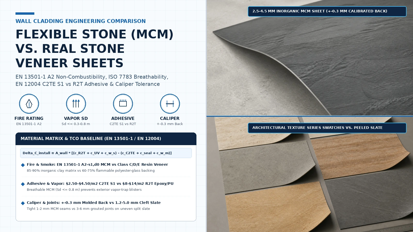 Flexible Stone (MCM) vs Real Stone Veneer: Engineering & Cost Comparison
