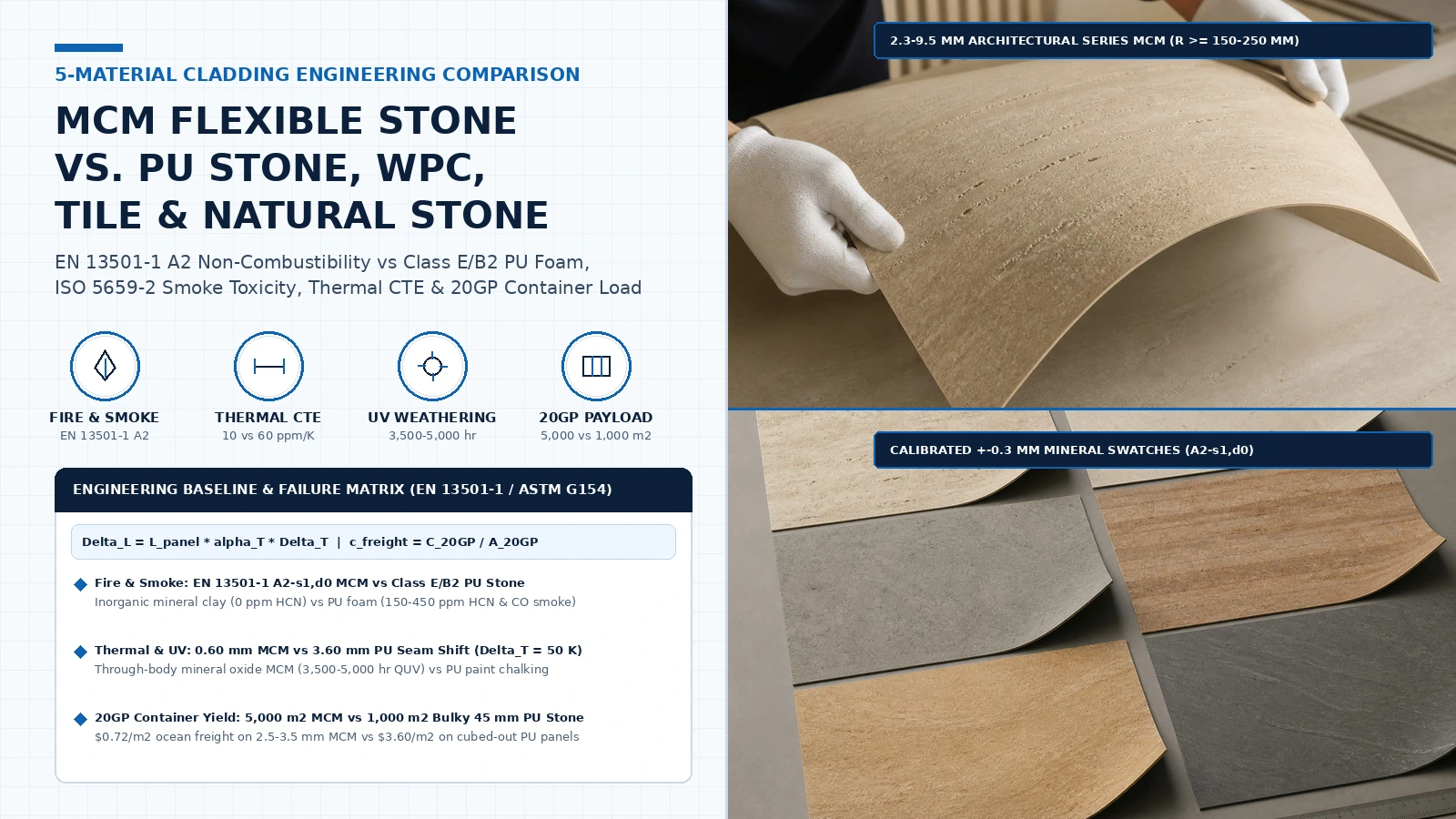 MCM vs PU Stone, Porcelain, Natural Stone and WPC